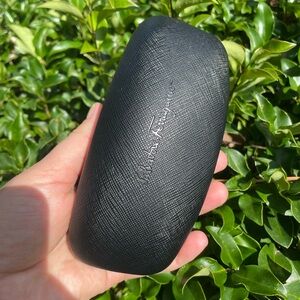 Salvatore Ferragamo Textured Black Eyewear Case